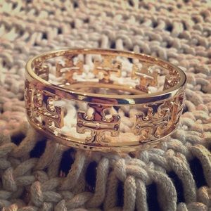 AUTHENTIC Tory Burch gold logo bangle